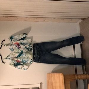 Boutique no shoulder blouse by jen gap jeans